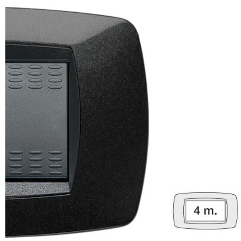 foto del prodotto modo placca 4 moduli nero 39tc204 master