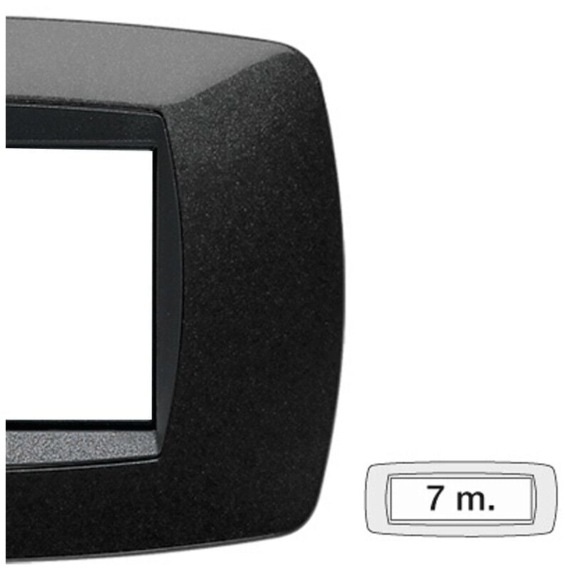 foto del prodotto modo placca 7 moduli nero 39tc207 master