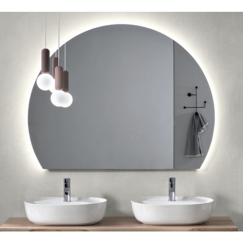 foto del prodotto modo specchio retroilluminato a led moderno kenya 120x93 cm