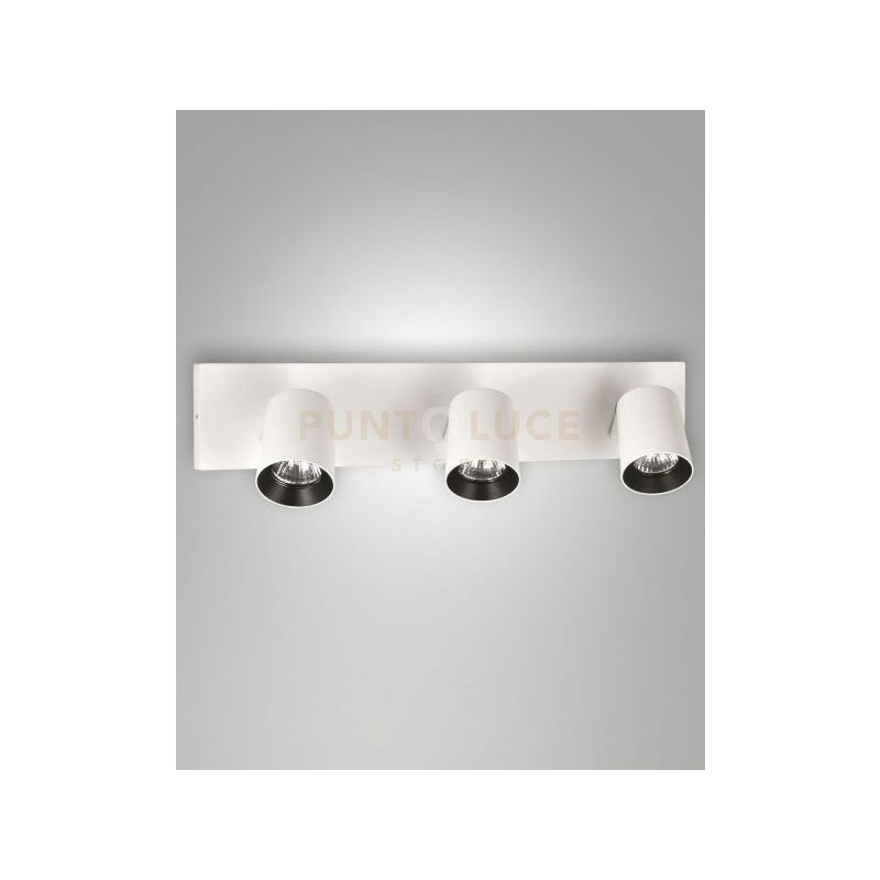 foto del prodotto modo spot bianco 3 luci alluminio spazzolato orientabile attacco gu10 ip20