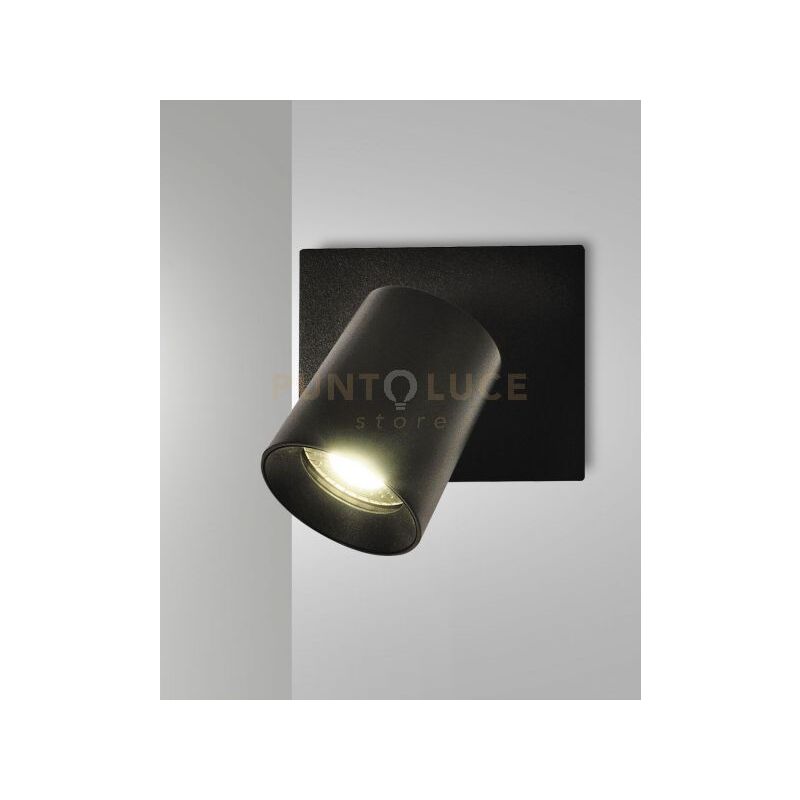 foto del prodotto modo spot nero 1 luce alluminio spazzolato orientabile attacco gu10 ip20