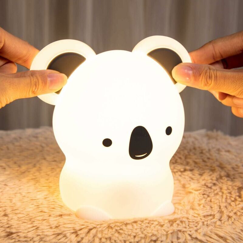 foto del prodotto modou luce notturna per bambini, luce notturna per bambini, luce notturna a led ricaricabile con spina elettrica, lampada da comodino touch, luce