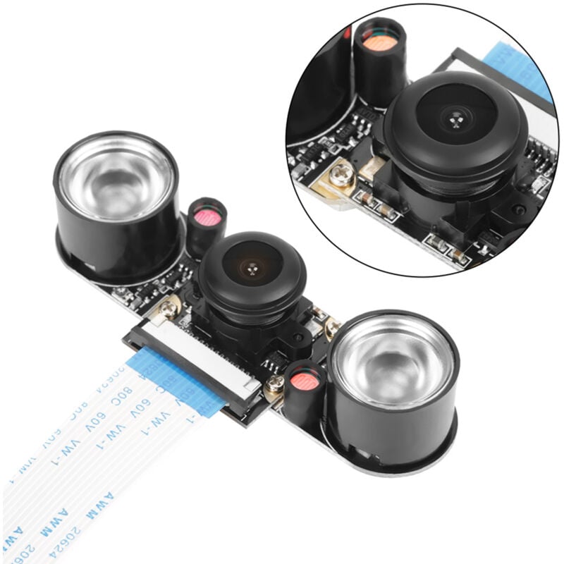 foto del prodotto module de cam ra à vision nocturne de 5 millions de pixels avec angle de vision de 130 pour raspberry pi b 3 2