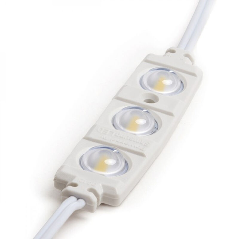 foto del prodotto modulo 1.3w 130lm 6000 k 3 led pro 5630 iniettato ip67 ottico 50.000h ra bl 5630w03 lens r cw 
