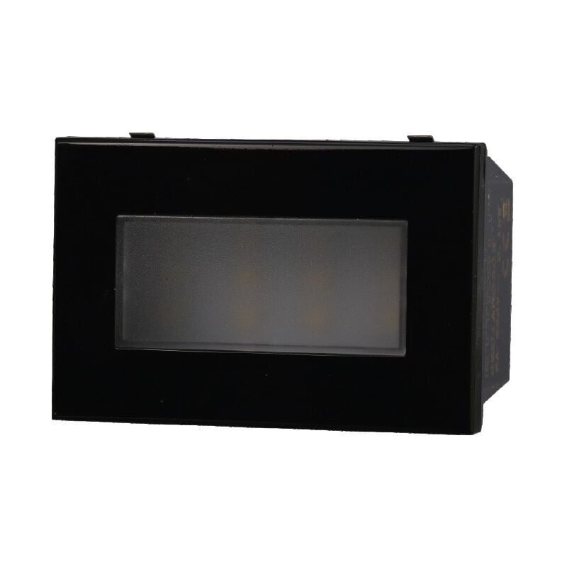 foto del prodotto modulo 3p lampada led segnapasso nero on off 220v compatibile bticino axolute ettroit colore luce bianco freddo