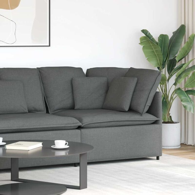 foto del prodotto modulo angolare divano modulare con cuscini grigio scuro 100 cm vidaxl