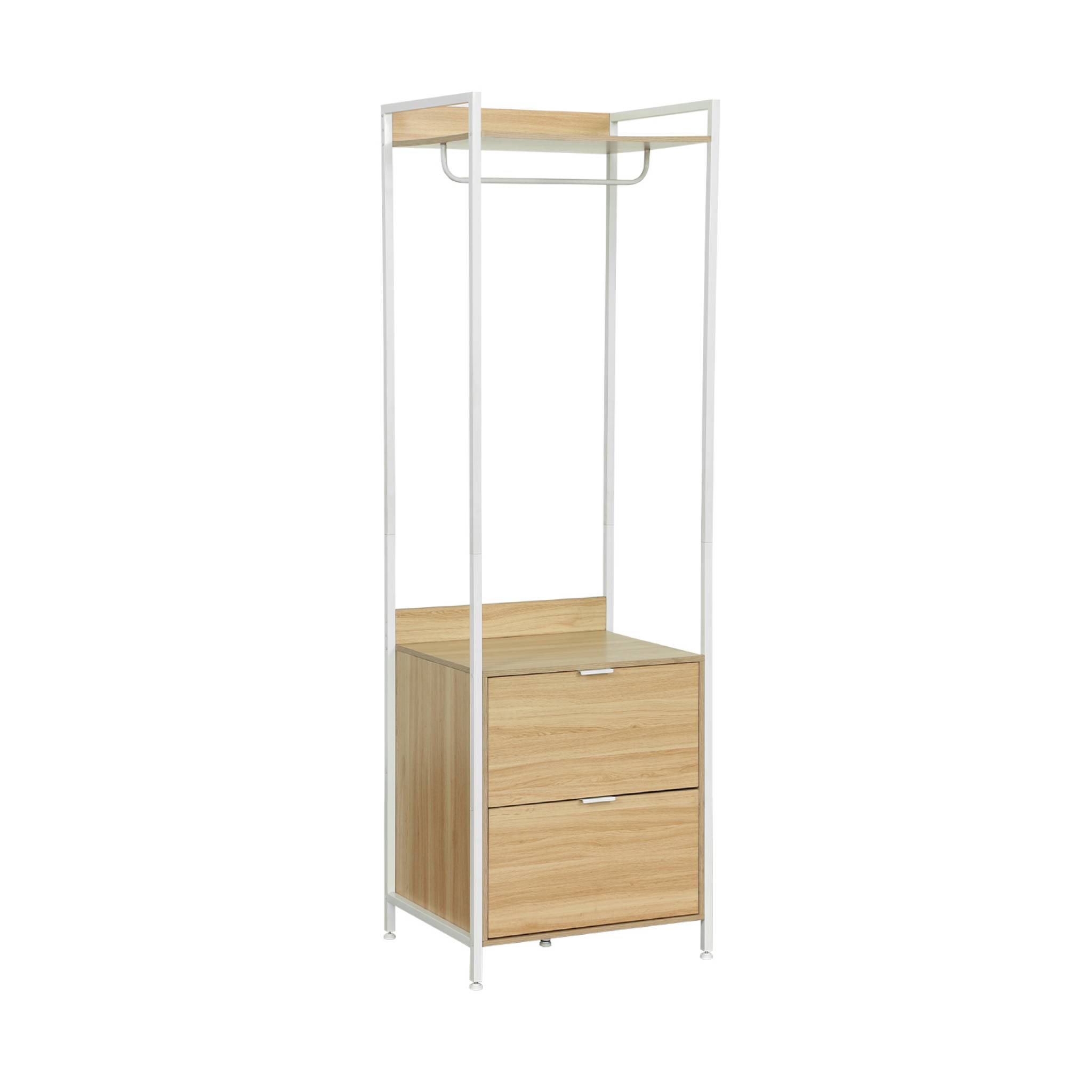 foto del prodotto modulo armadio con 1 armadio, 2 cassetti e 1 ripiano, bianco