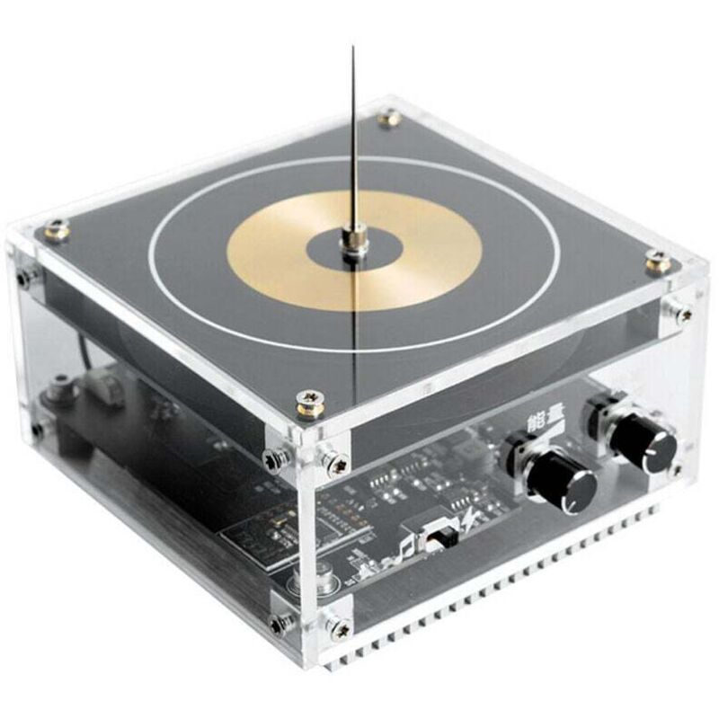 foto del prodotto modulo audio elettronico multifunzionale con bobina di tesla, altoparlante al plasma, suono solido, giocattolo sperimentale scientifico con bt nero 
