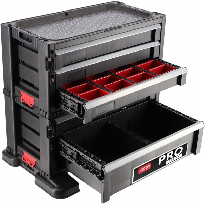 foto del prodotto modulo carrello a 5 cassetti, nero, 56,2 x 28,9 x 50,2 cm, plastica keter