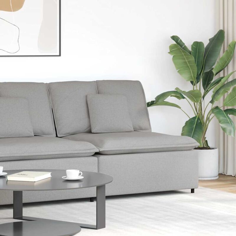 foto del prodotto modulo centrale divano modulare con cuscini grigio nuvola 100cm vidaxl