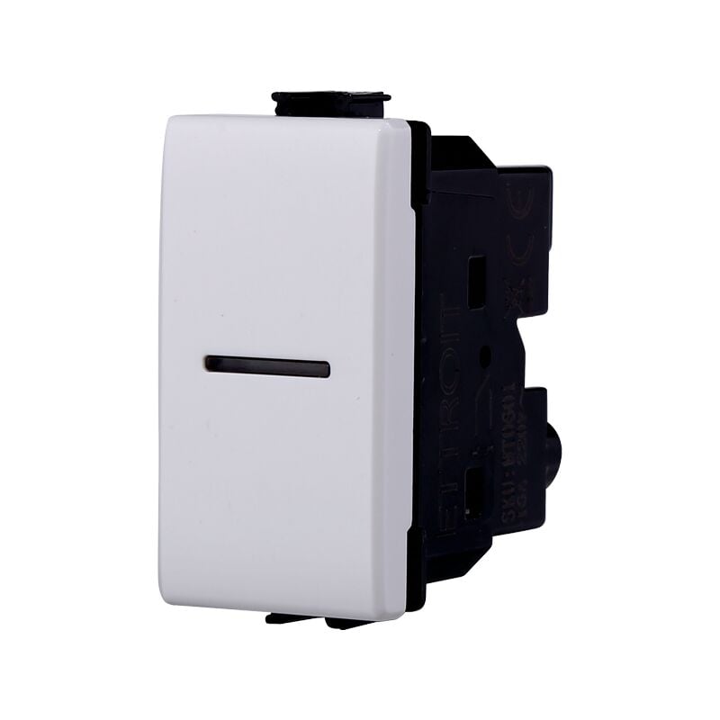 foto del prodotto modulo deviatore serie solar, bianco, compatibile con serie bticino matix ettroit mt0701