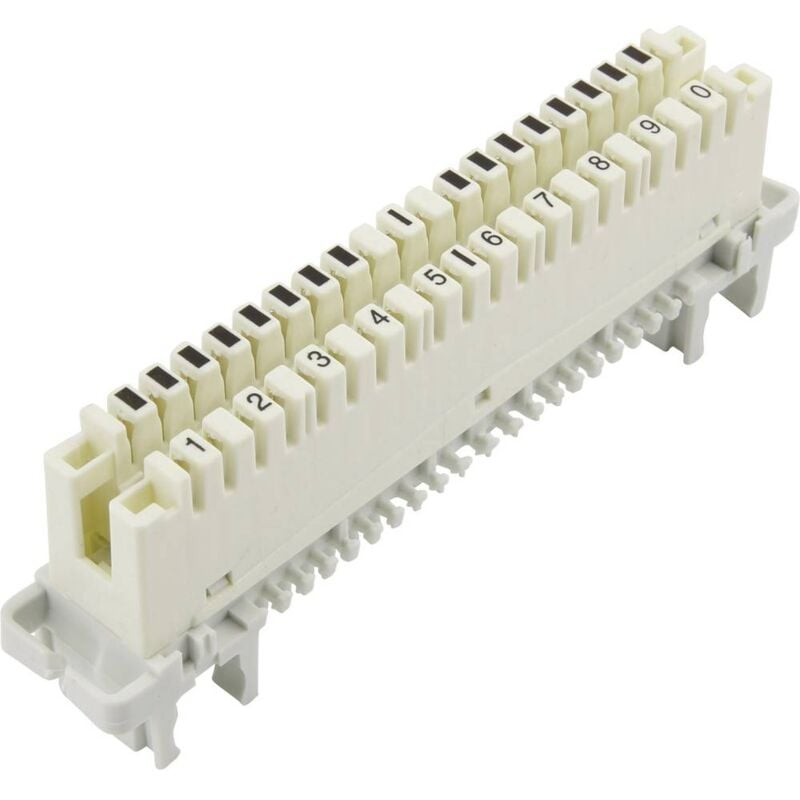 foto del prodotto modulo di collegamento lsa plus 2, 10 fili doppi 93014c1019 bianco, contenuto 1 pz.