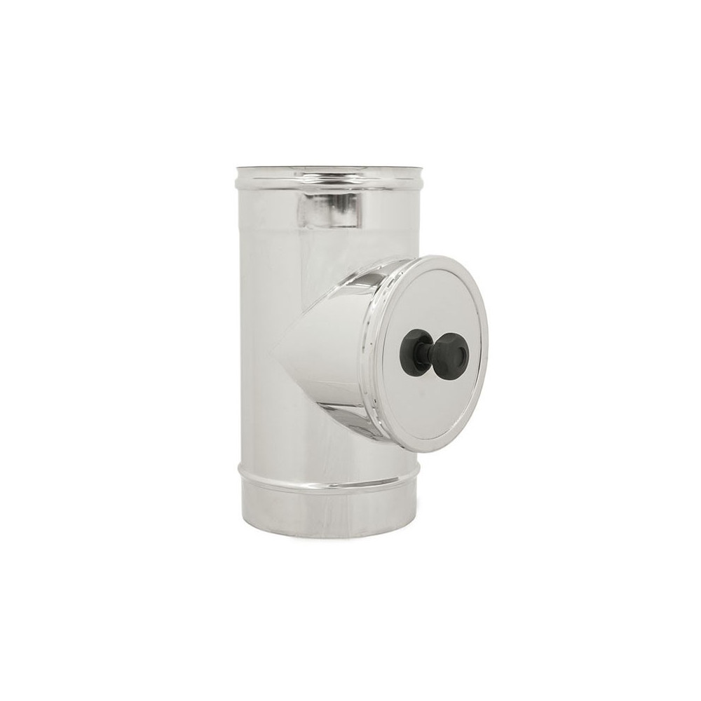 foto del prodotto modulo di ispezione a t da 180mm in acciaio inox 5 decimi aisi 304