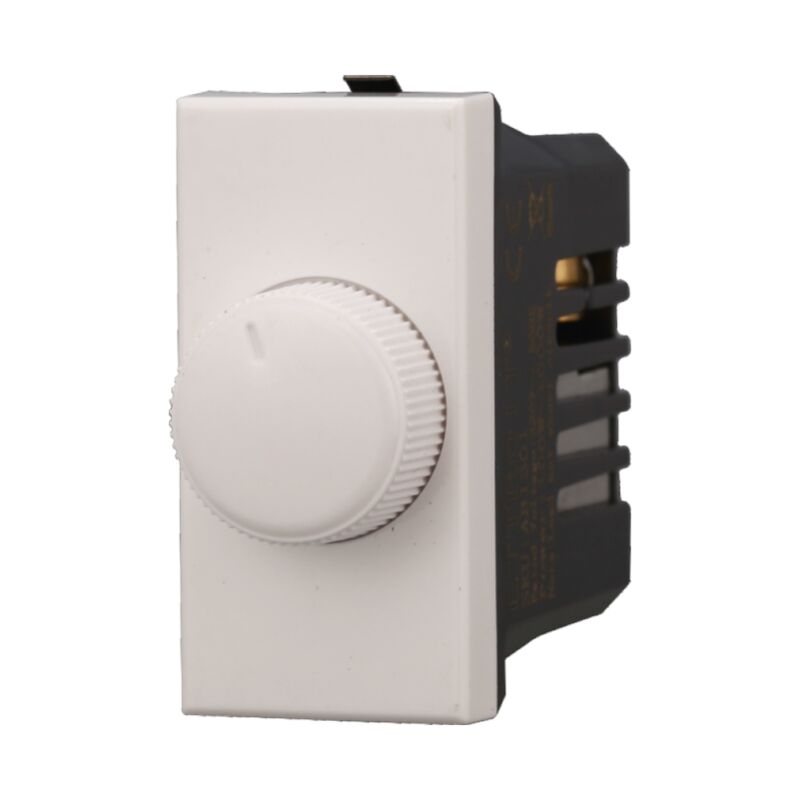 foto del prodotto modulo dimmer 100 1000w on off, serie moon, bianco, compatibile con serie bticino axolute ettroit ab1301