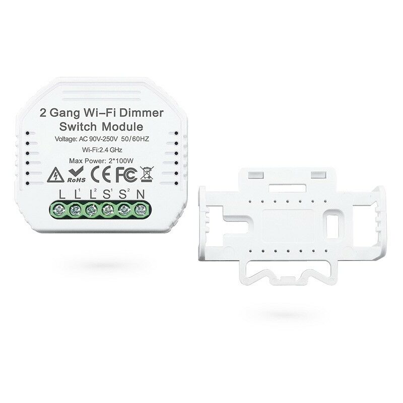 foto del prodotto modulo dimmer per illuminazione smart wi fi a 2 canali tuya