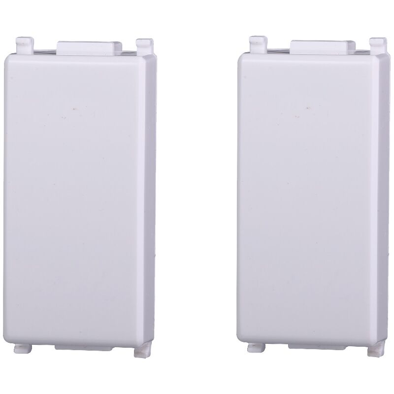 foto del prodotto modulo falso polo serie starlight, bianco, confezione da 2 pezzi, compatibile con serie vimar plana ettroit ev0100