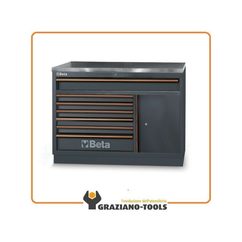 foto del prodotto modulo fisso con 7 cassetti per arredo officina c45pro beta c45pro m7a x