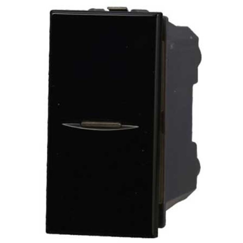 foto del prodotto modulo interruttore assiale unipolare 1p 10a 250v nero compatibile bticino serie axolute ettroit