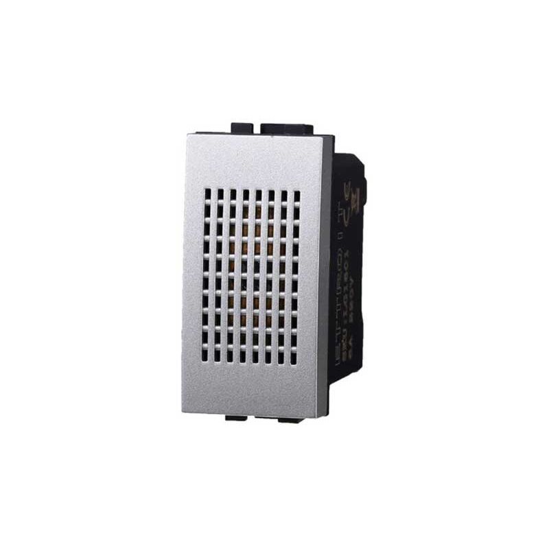 foto del prodotto modulo interruttore con sensore acustico 1p 1 modulo 250v 50hz silver compatibile bticino serie living ettroit