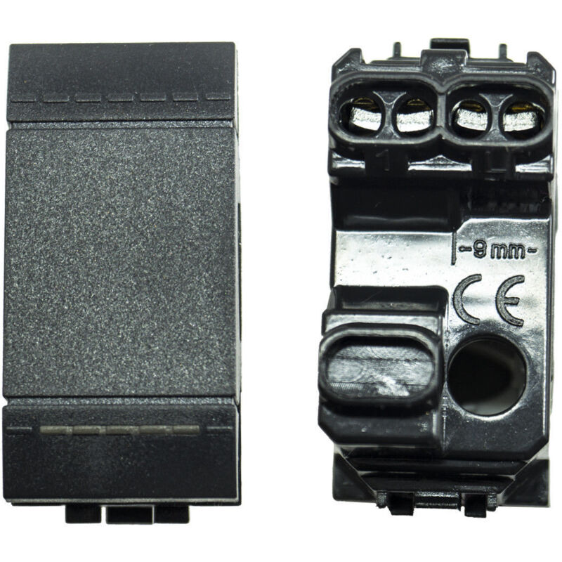 foto del prodotto modulo interruttore pulsante accensione spegnimento on off nero cl 100