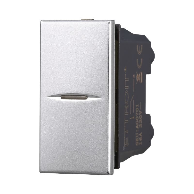 foto del prodotto modulo interruttore, serie moon, grigio, compatibile con serie bticino axolute ettroit ag0501