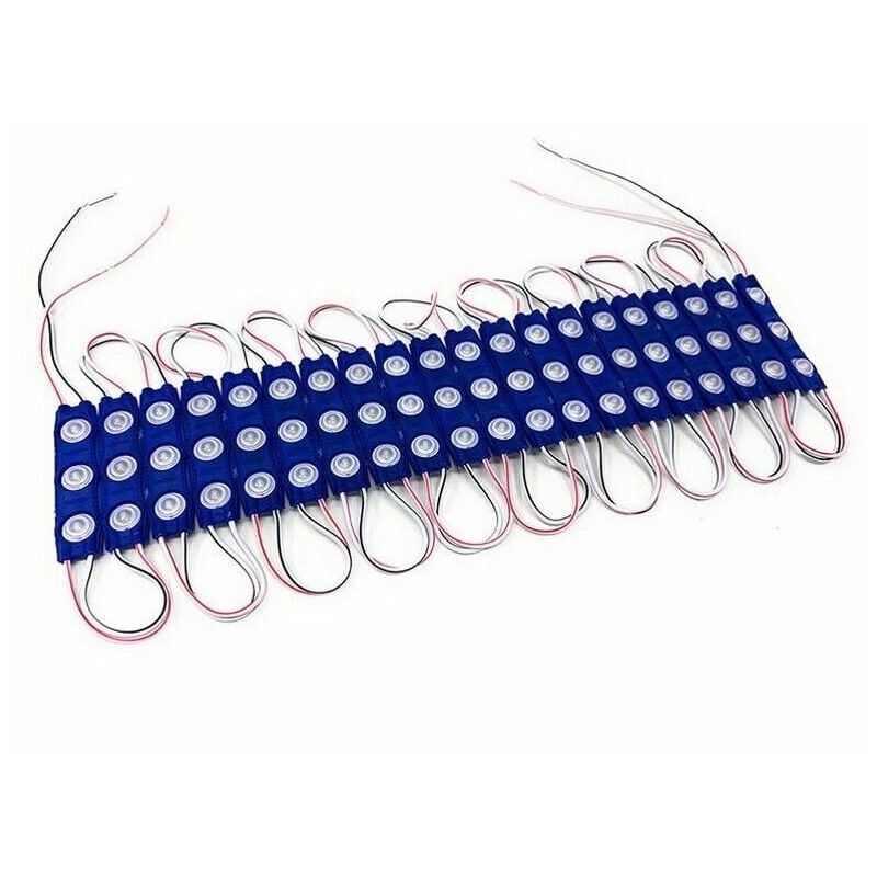 foto del prodotto modulo led 12v 20 strisce per insegne tabelle striscia luce blu