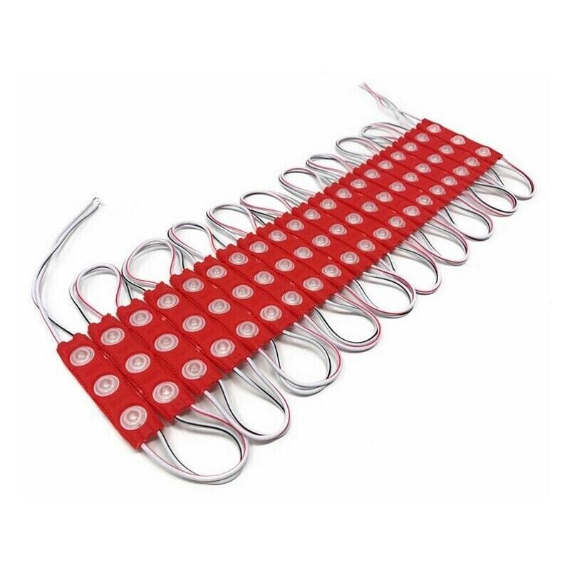 foto del prodotto modulo led 12v 20 strisce per insegne tabelle striscia luce colore rosso