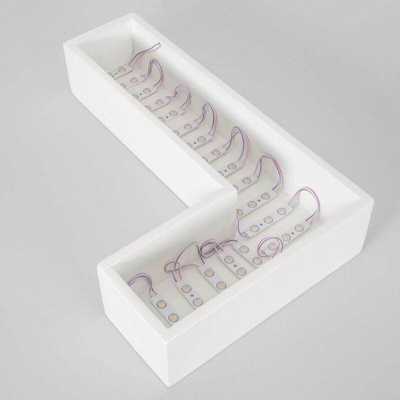 foto del prodotto modulo led 20 pezzi 24w ip65 24v dc per insegne pubblicitarie 2.5 m 4500k bianco naturale