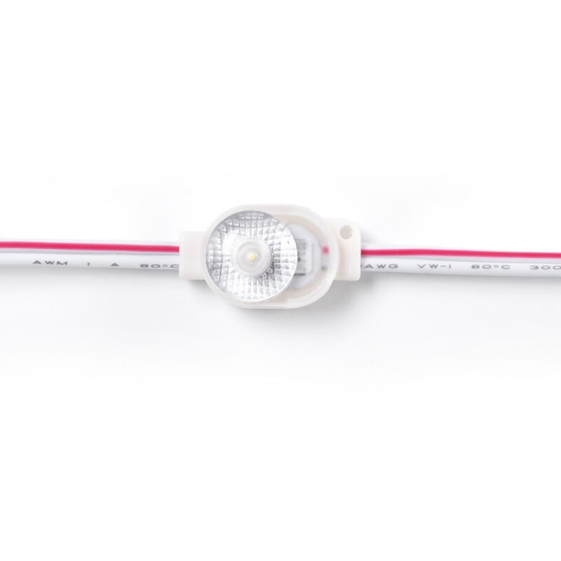foto del prodotto modulo led monocolore per insegne luminose - 0,5w - 12v dc - ip66 - bianco freddo