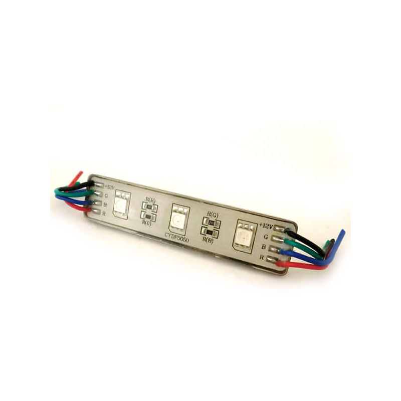 foto del prodotto modulo mattone led 3 smd rgb 7 colori 12v impermeabile sku 5134
