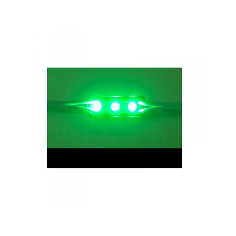foto del prodotto modulo mattone led 3 smd verde per personalizzare insegna a led
