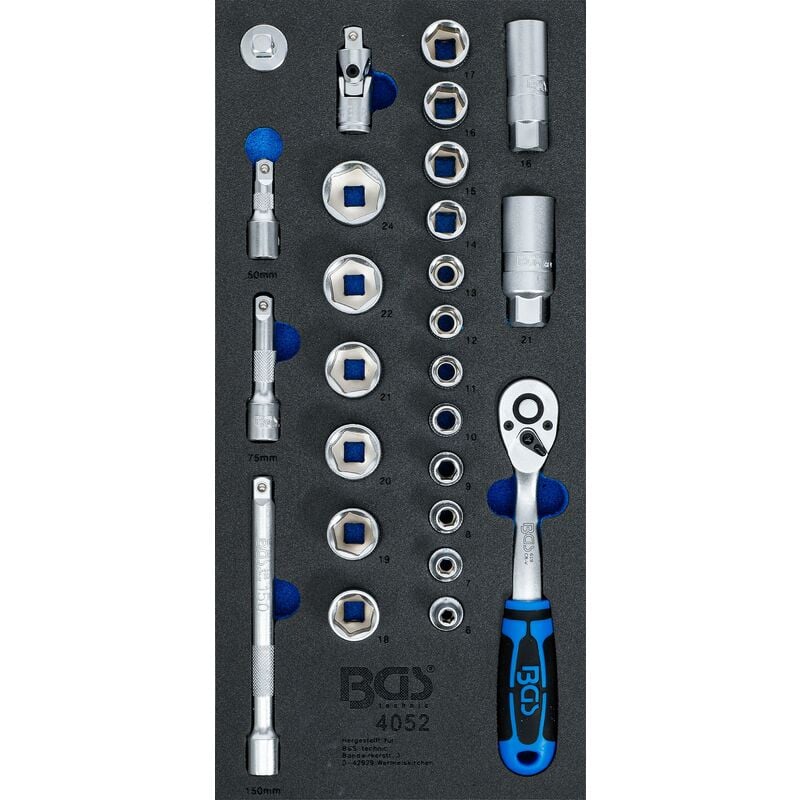 foto del prodotto modulo per carrelli portautensili 1 3 serie di bussole 26 pz.