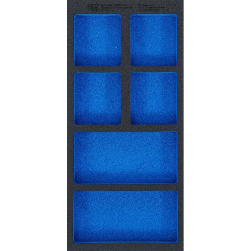 foto del prodotto modulo per carrelli portautensili 1 3, vuoto 6 vani 408 x 189 x 32 mm