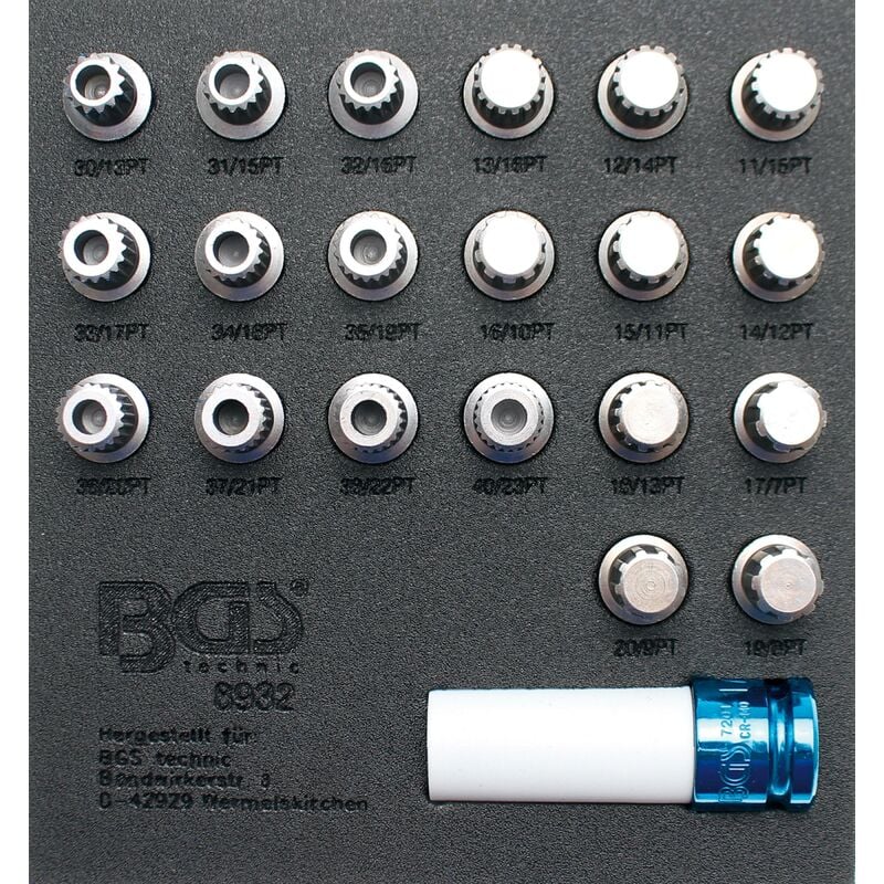 foto del prodotto modulo per carrelli portautensili 1 6 set di utensili per bulloni di sicurezza per bmw 21 pz.