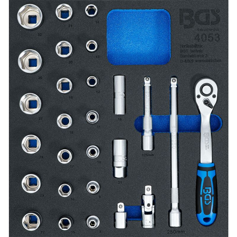 foto del prodotto modulo per carrelli portautensili 2 3 serie di bussole 12,5 mm 1 2 27 pz.