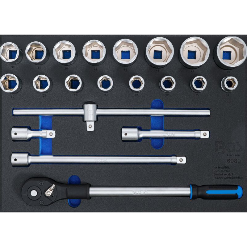 foto del prodotto modulo per carrelli portautensili 3 3 serie di bussole 20 mm 3 4 21 pz.
