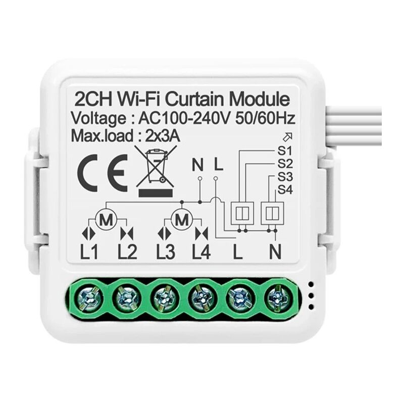 foto del prodotto modulo per tapparelle smart wifi 2 canali tuya
