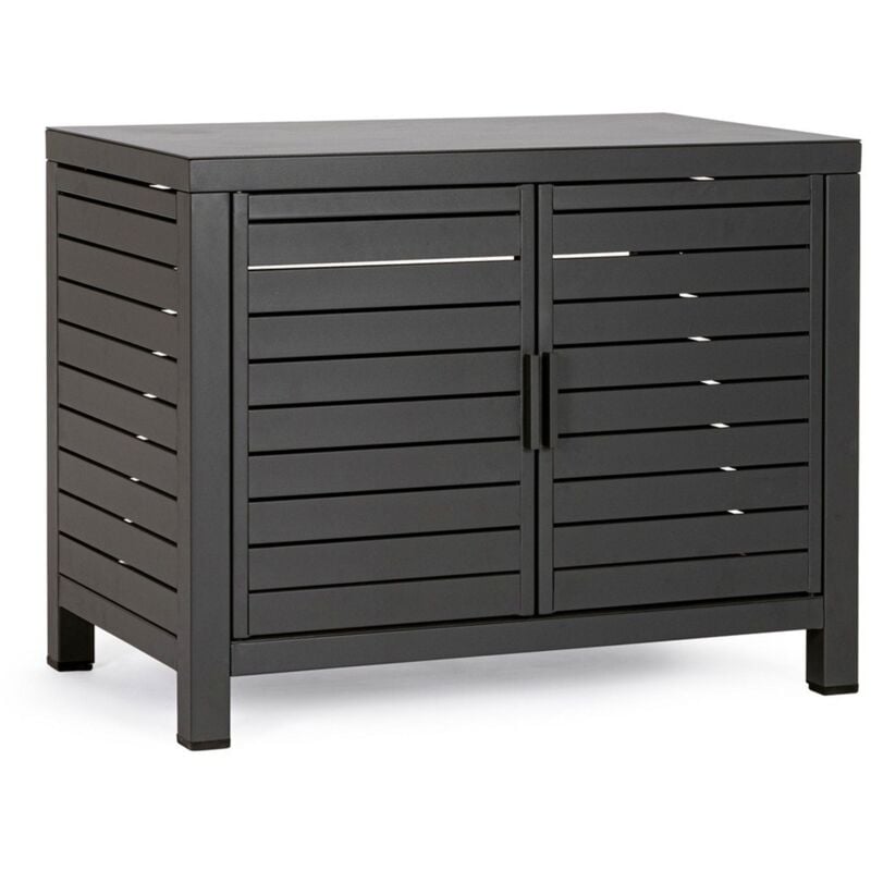 foto del prodotto modulo piano cucina da esterno trinidad struttura in alluminio con 2 ante 90 cm bianco