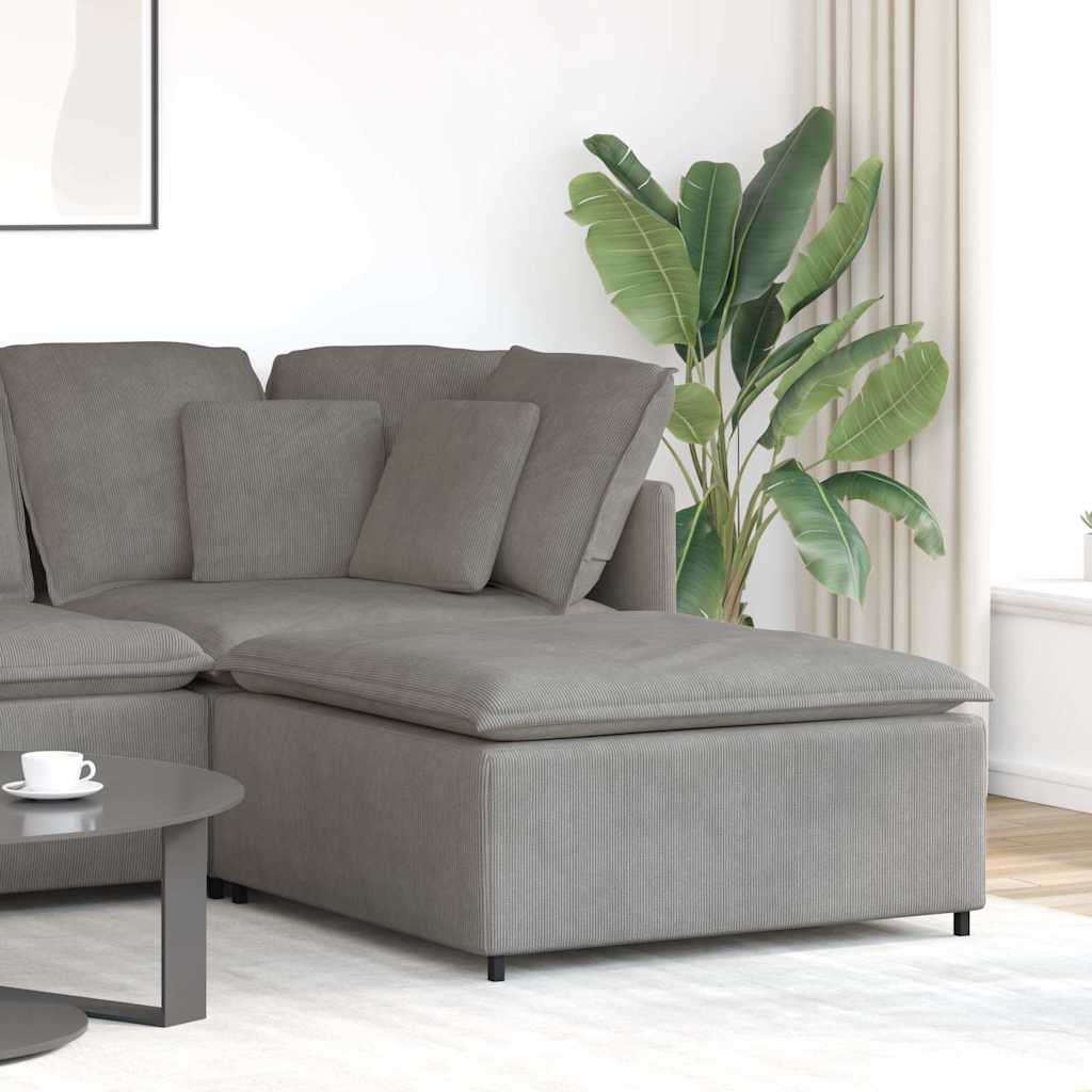 foto del prodotto modulo poggiapiedi divano modulare grigio chiaro 100x100x48 cm