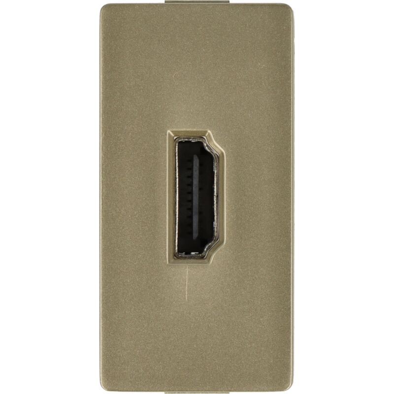 foto del prodotto modulo presa hdmi dc smart home oro