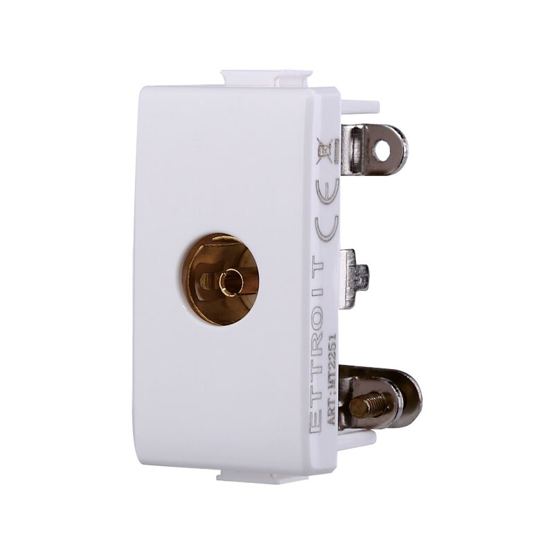 foto del prodotto modulo presa per antenna tv 9,5 mm, serie solar, bianco, compatibile con serie bticino matix ettroit mt2251