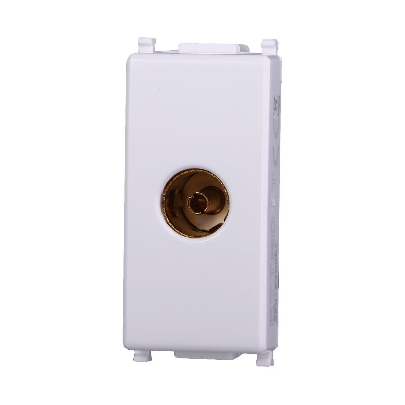 foto del prodotto modulo presa per antenna tv 9,5 mm, serie starlight, bianco, compatibile con serie vimar plana ettroit ev2251