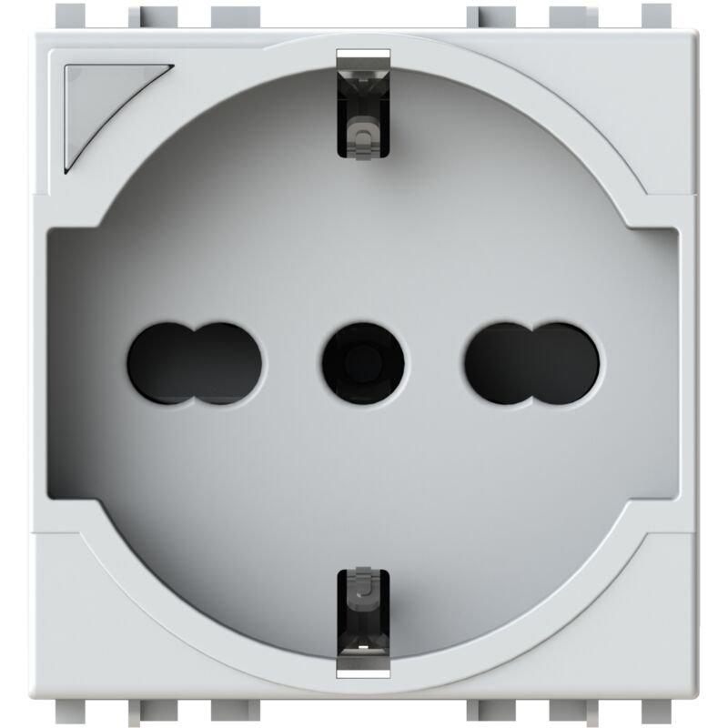 foto del prodotto modulo presa schuko smart wifi con energy meter, serie s, bianco, 16a, compatibile con serie vimar ark 4box p40s 4bp40s.v19b