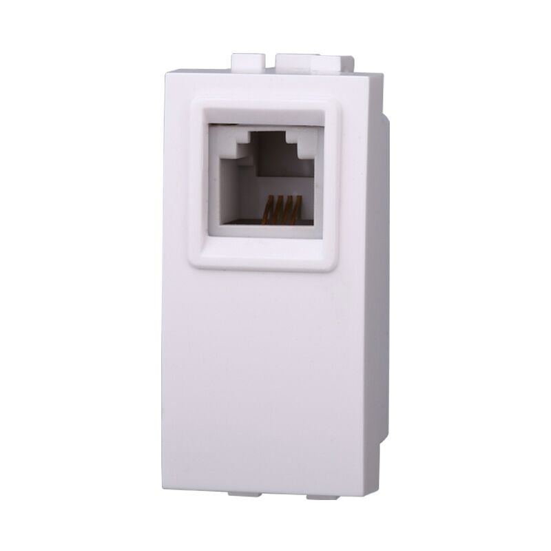 foto del prodotto modulo presa telefonica rj11 1p bianco compatibile serie living ettroit