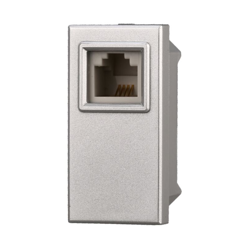 foto del prodotto modulo presa telefonica rj11 1p silver compatibile serie axolute ettroit