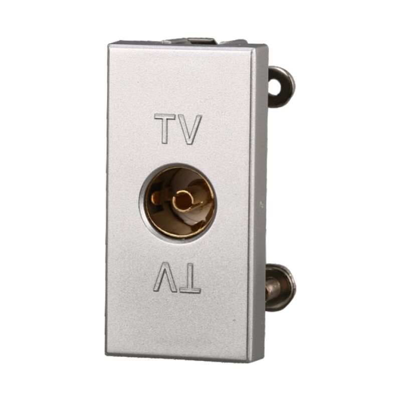 foto del prodotto modulo presa tv 1p silver connettore femmina compatibile bticino serie axolute ettroit