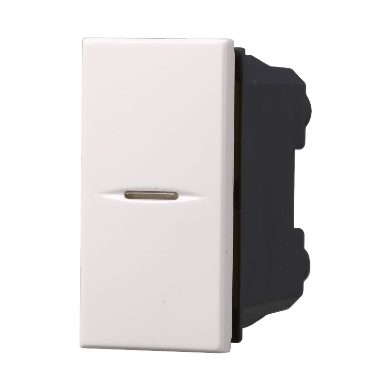 foto del prodotto modulo pulsante assiale unipolare 1p 16a 250v bianco compatibile bticino serie axolute ettroit