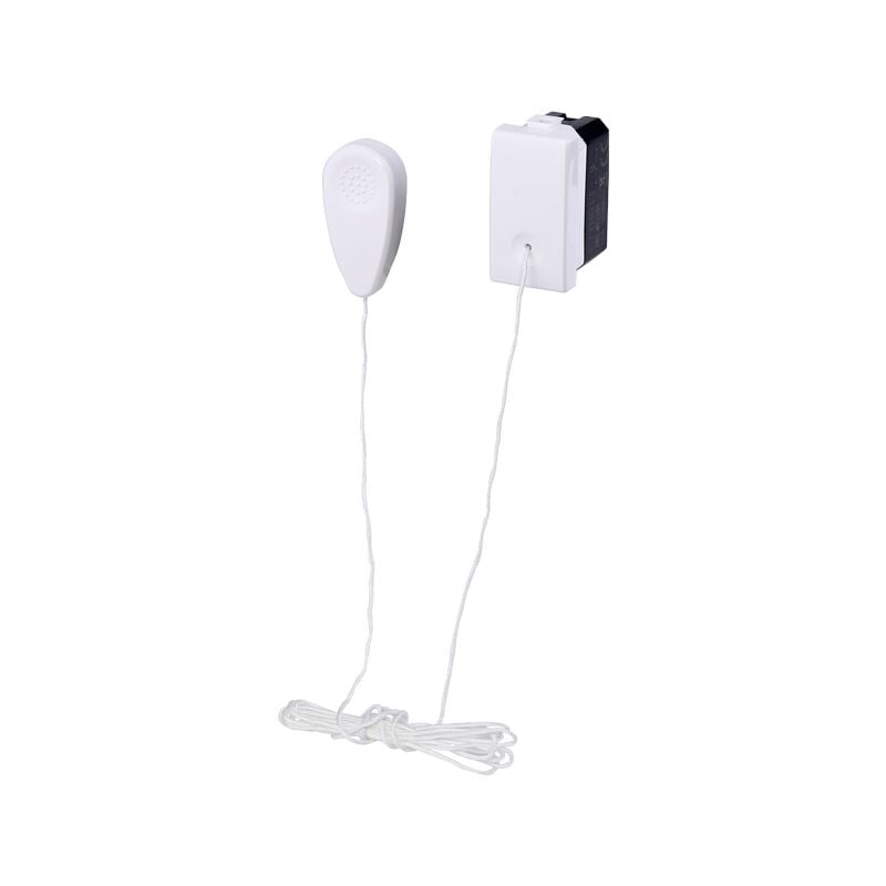 foto del prodotto modulo pulsante con corda serie solar, bianco, 10a, compatibile con serie bticino matix ettroit mt1101