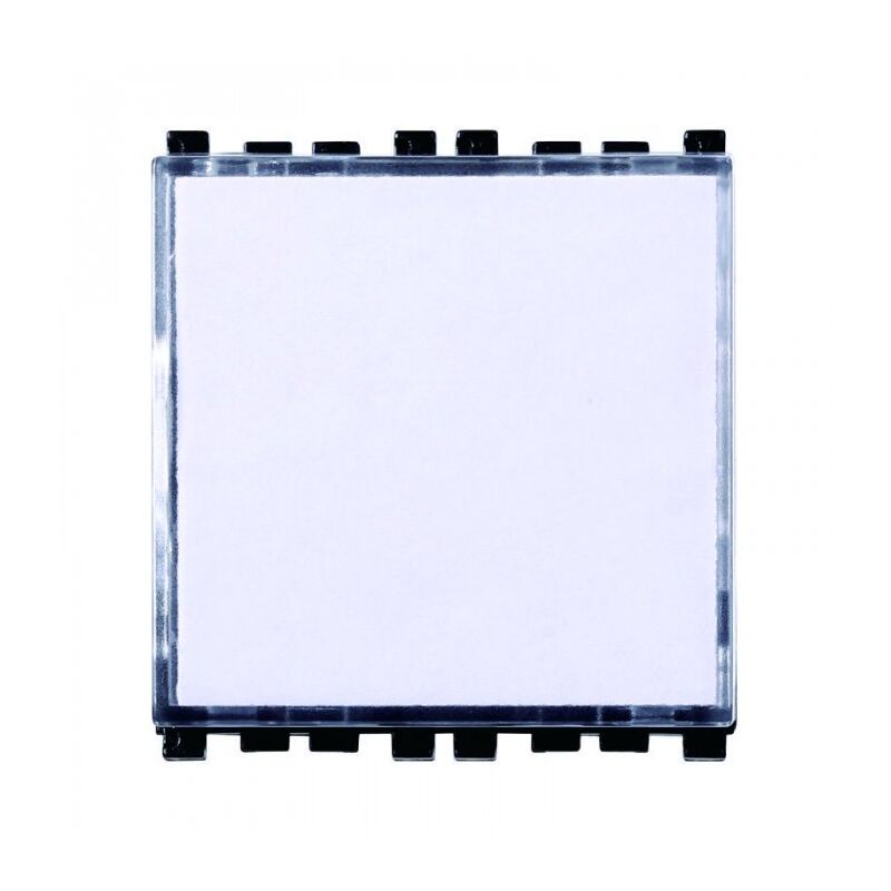 foto del prodotto modulo pulsante con portanome, serie venus, bianco, compatibile con serie vimar ark ettroit va1901b