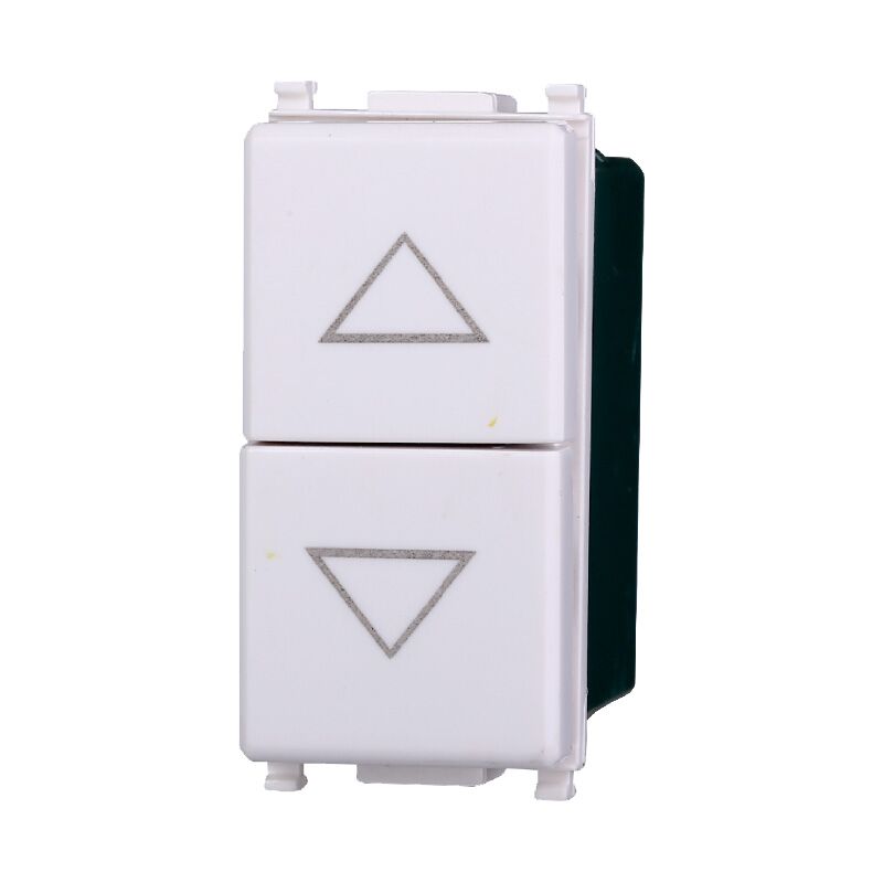 foto del prodotto modulo pulsante doppio, serie starlight, bianco, compatibile con serie vimar plana ettroit ev1202